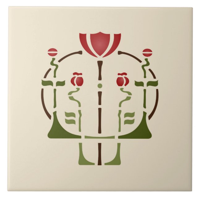 Helenpflege"Mohnblume " Fliese (Vorderseite)