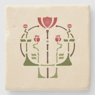 Helenpflege"Mohnblume " Steinuntersetzer