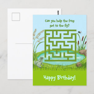 Helfen Sie dem Frosch, zum Fliegen zu gelangen Lab Postkarte