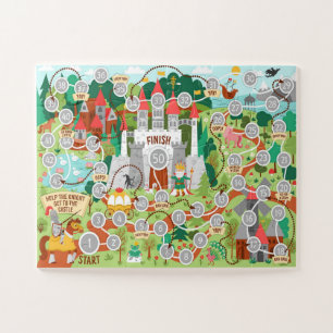 Helfen Sie dem Ritter, zum Kidsspiel zu kommen Puzzle