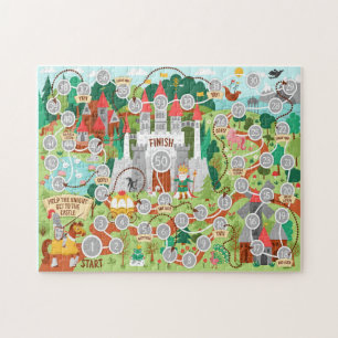 Helfen Sie dem Ritter, zum Kidsspiel zu kommen Puzzle