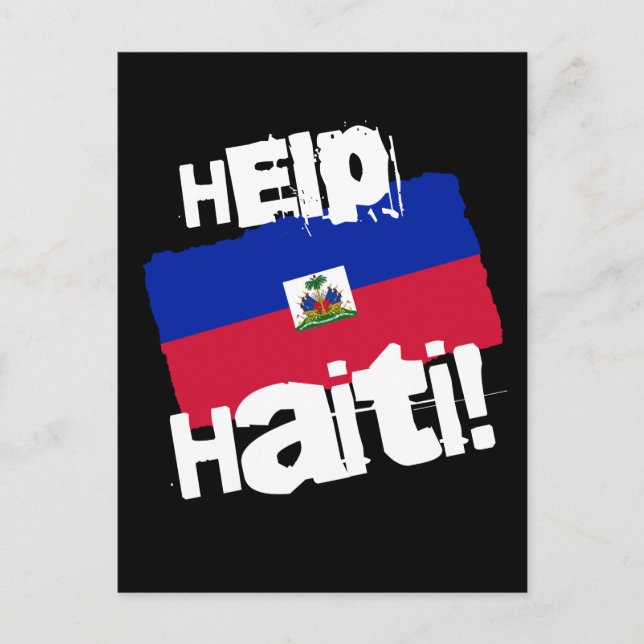 Helfen Sie Haiti! Postkarte (Vorderseite)