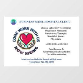 Helfen Sie jetzt Gewollt Mitarbeiter zu personalis Fensteraufkleber