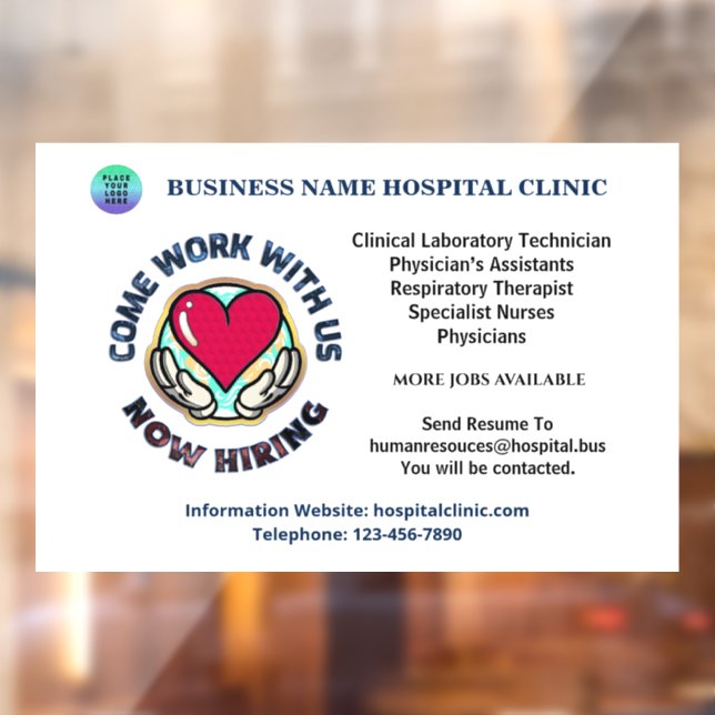 Helfen Sie jetzt Gewollt Mitarbeiter zu personalis Fensteraufkleber (Blatt 2)