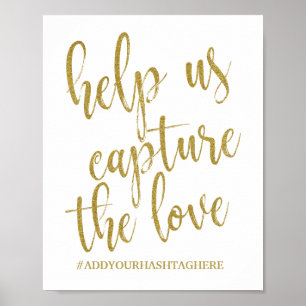 Helfen Sie uns, das Liebe-Glitzer 8x10 Hochzeitssc Poster