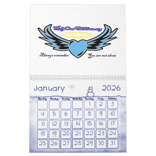 Helfen Sie unserem Kinderkalender Kalender (Jan 2026)