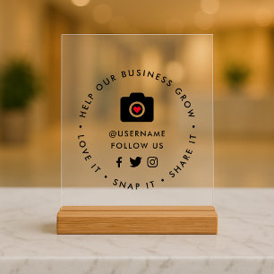 Helfen Sie unserem Unternehmenswachstum   Soziale  Acrylschild