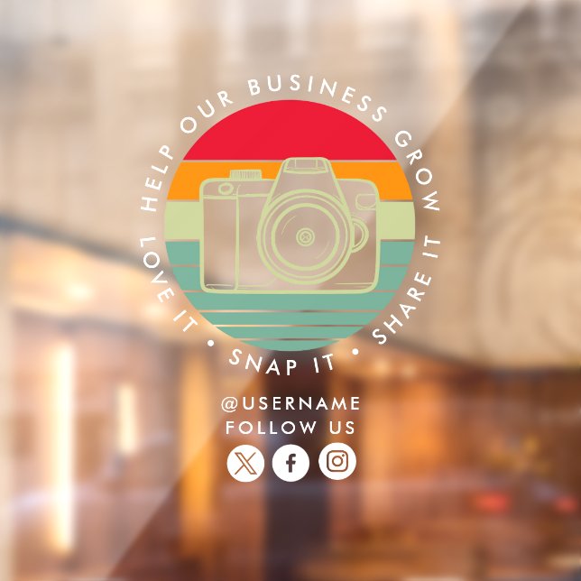 Helfen Sie unserem Unternehmenswachstum | Soziale  Fensteraufkleber (Blatt 2)