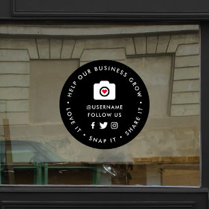 Helfen Sie unserem Unternehmenswachstum Soziale Fensteraufkleber