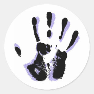 Helfende Handaufkleber Runder Aufkleber