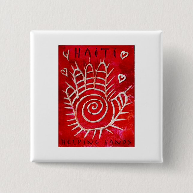 Helfende Hände für Haiti Button (Vorderseite)