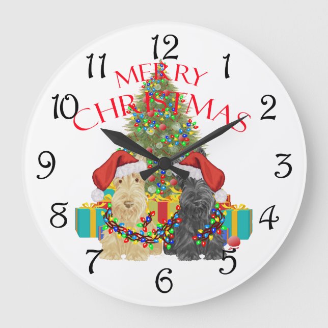 Helfer des Weihnachtsmanns Große Wanduhr (Vorderseite)