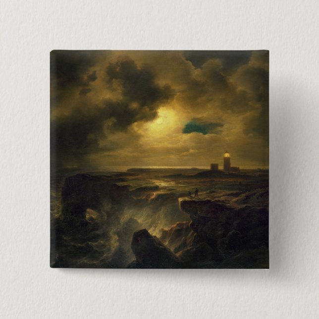 Helgoland im Mondschein, 1851 Button (Vorderseite)