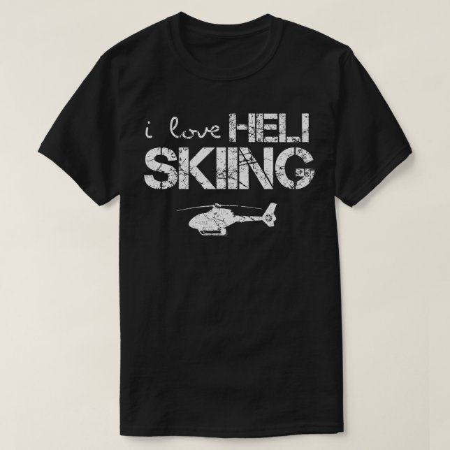 Heli Ski Helicopter Skier 18 T-Shirt (Design vorne)
