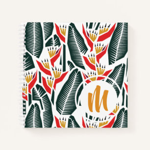 Heliconia Monogram Sketch Journal Notizbuch