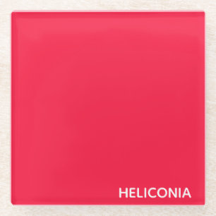 Heliconia roter Name Glasuntersetzer