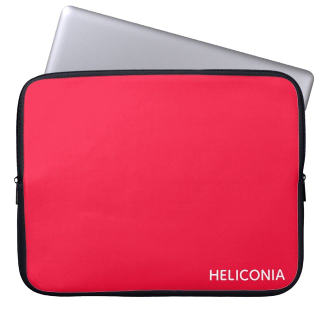 Heliconia roter Name Laptopschutzhülle (Vorderseite)