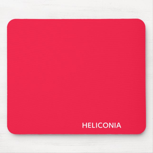 Heliconia roter Name Mousepad (Vorne)
