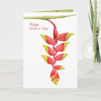 Heliconia Zweigtageskarte der Mutter Karte