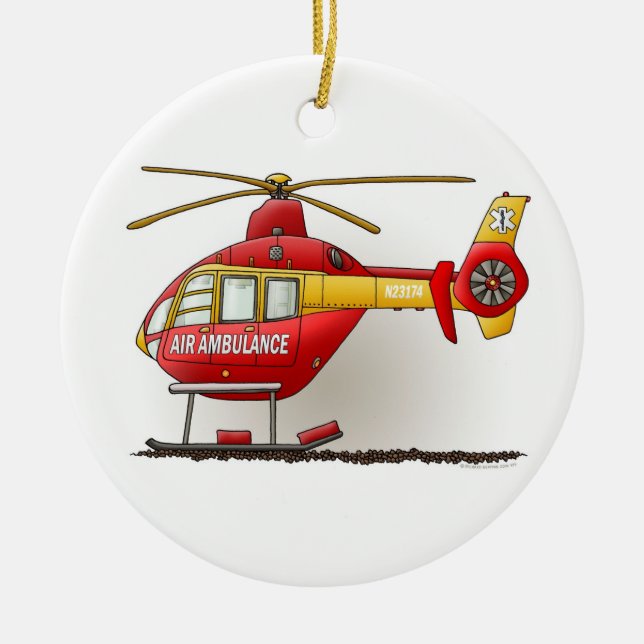Helicopter Ambulance Air Ambulance Ornament (Vorne)