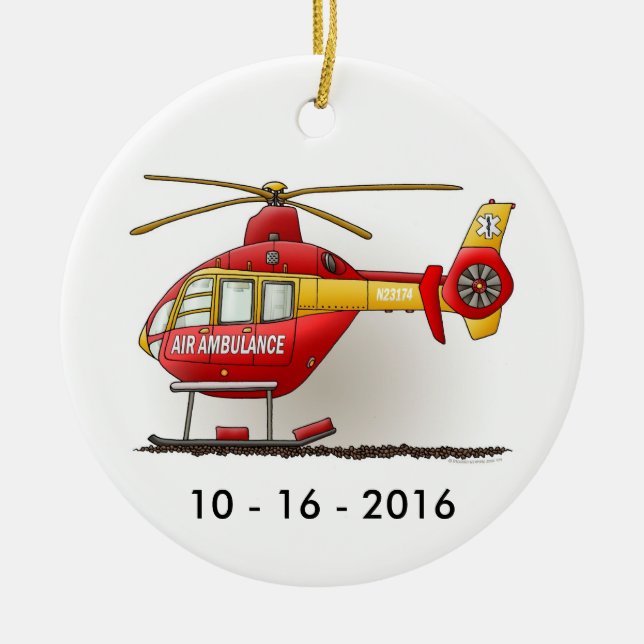 Helicopter Ambulance Air Ambulance Ornament (Vorne)