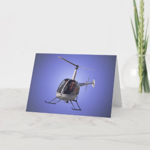 Helicopter Card Flying Chopper Greeting Card Karte