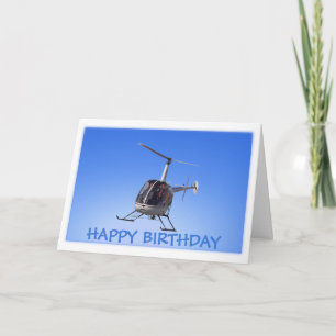 Helicopter Card Flying Chopper Greeting Cards Karte