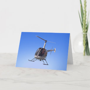 Helicopter Card Flying Chopper Greeting Cards Karte