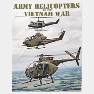 HELICOPTER DES VIETNAM-KRIEGES FLEECEDECKE