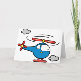 Helikopter Blau und Rot Karte