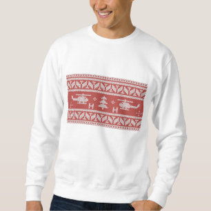 Helikopter-Flugweihnachtsmuster Sweatshirt