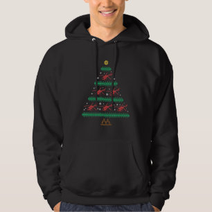 Helikopter Ugly Christmas Pilot Xmas Baum Geschenk Hoodie
