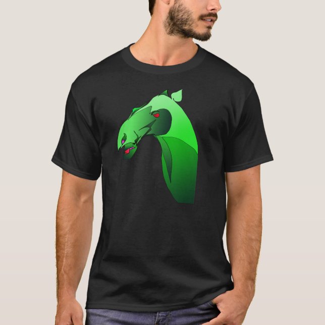 Heliodor T - Shirt - grüner Pferdedämon - Front (Vorderseite)