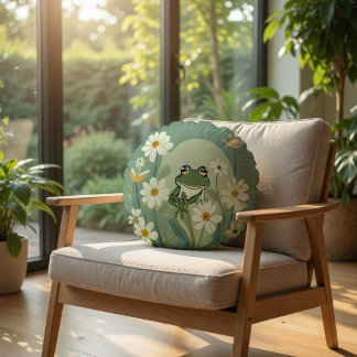Helios Blumes Rundes Kissen