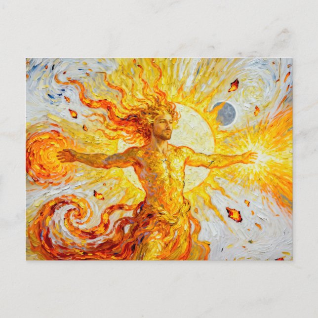 Helios God of the Sun from Greek Mythology Postkarte (Vorderseite)