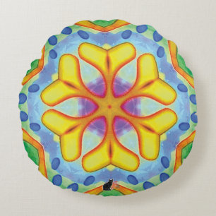 Helios Kaleidoscope Rundes Kissen