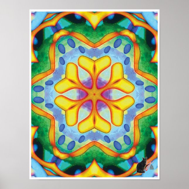 Helios Kinetic Collage Kaleidoscope Poster (Vorne)
