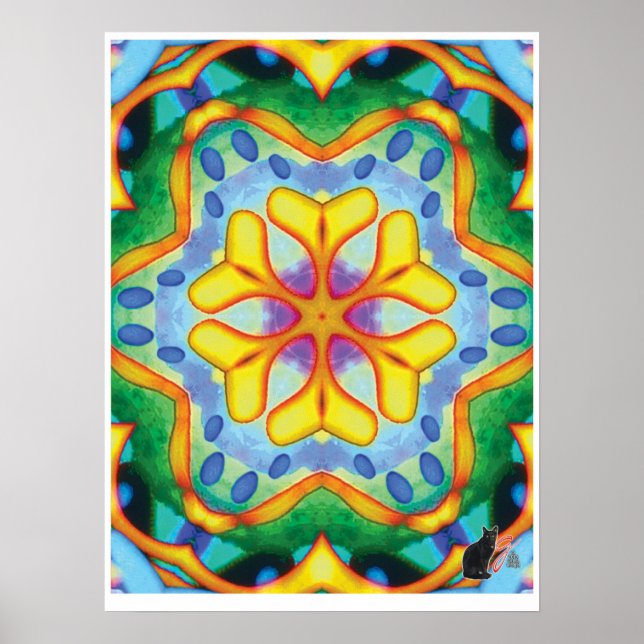 Helios Kinetic Collage Kaleidoscope Poster (Vorne)