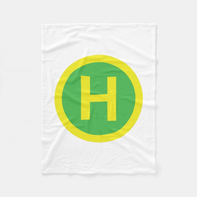 Helipad Sign Fleecedecke (Vorderseite)