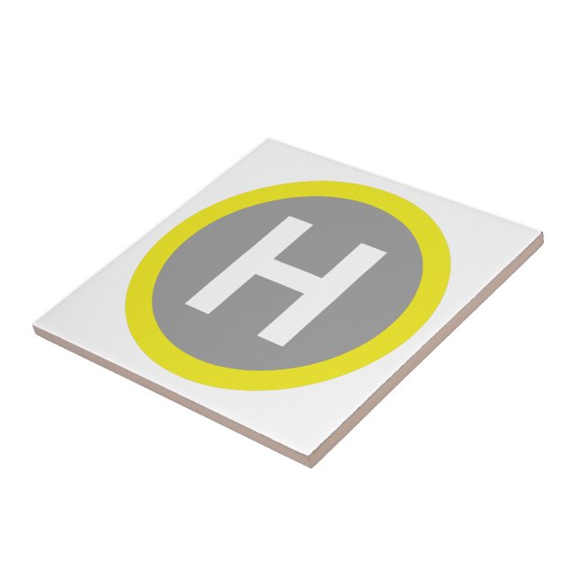Helipad Sign Fliese (Seite)