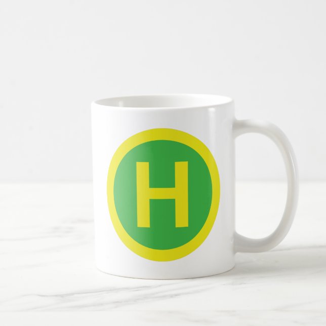 Helipad Sign Kaffeetasse (Rechts)