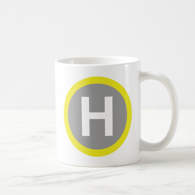 Helipad Sign Kaffeetasse (Rechts)