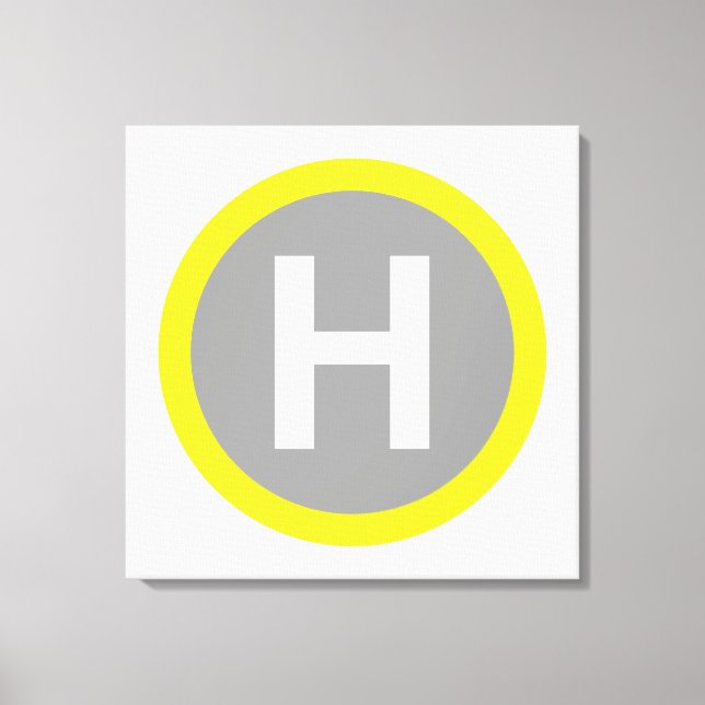 Helipad Sign Leinwanddruck (Vorderseite)