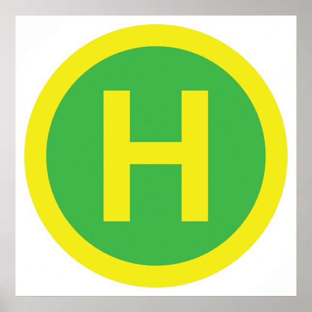 Helipad Sign Poster (Vorne)