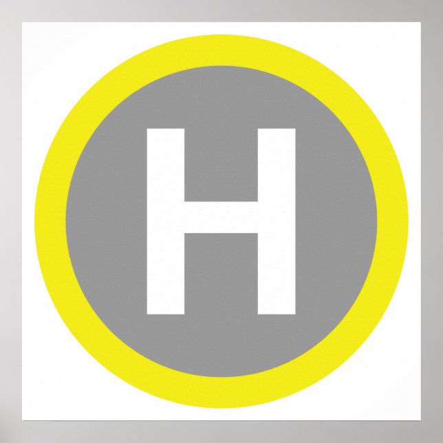 Helipad Sign Poster (Vorne)