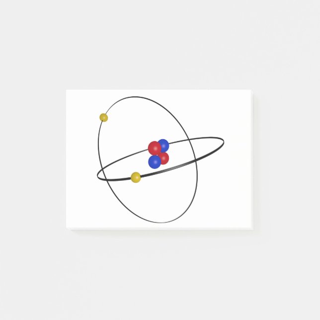 Helium Atom Post-it Klebezettel (Vorderseite)
