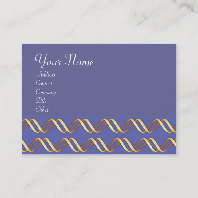 HELIX BIOTECH Gold Wirbel in Blau Visitenkarte (Vorderseite)