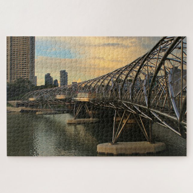Helix Bridge, Marina Bay, Singapur Puzzle (Horizontal)