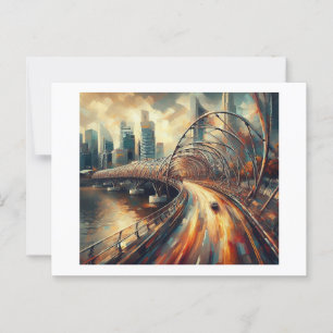 Helix Bridge Singapore Postkarte
