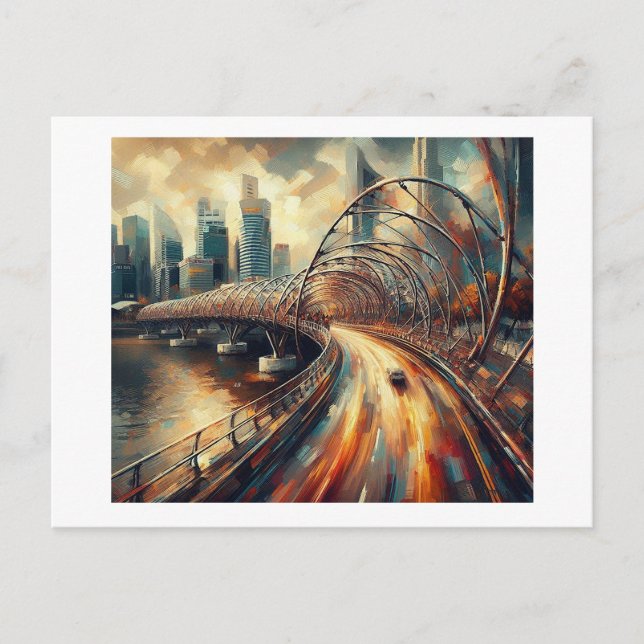 Helix Bridge Singapore Postkarte (Vorderseite)
